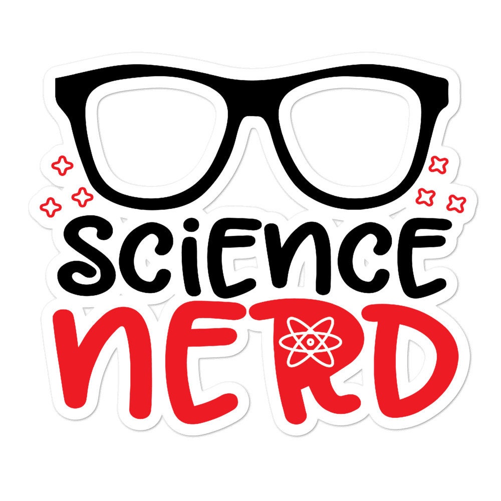 Cute Science Nerd Large Vinyl Stickers Best Friend Gift Etsy