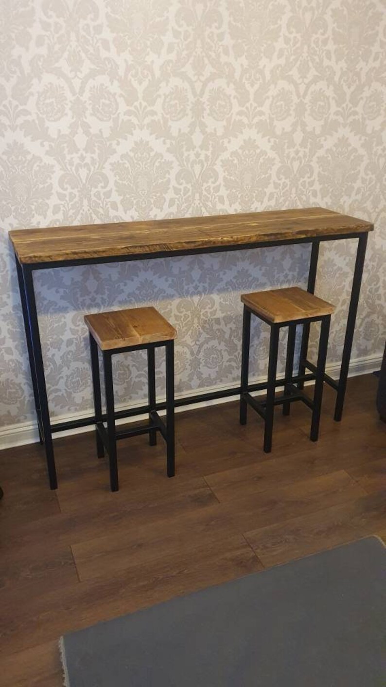 Breakfast Bar & Stool Frames Including Wooden Tops Etsy