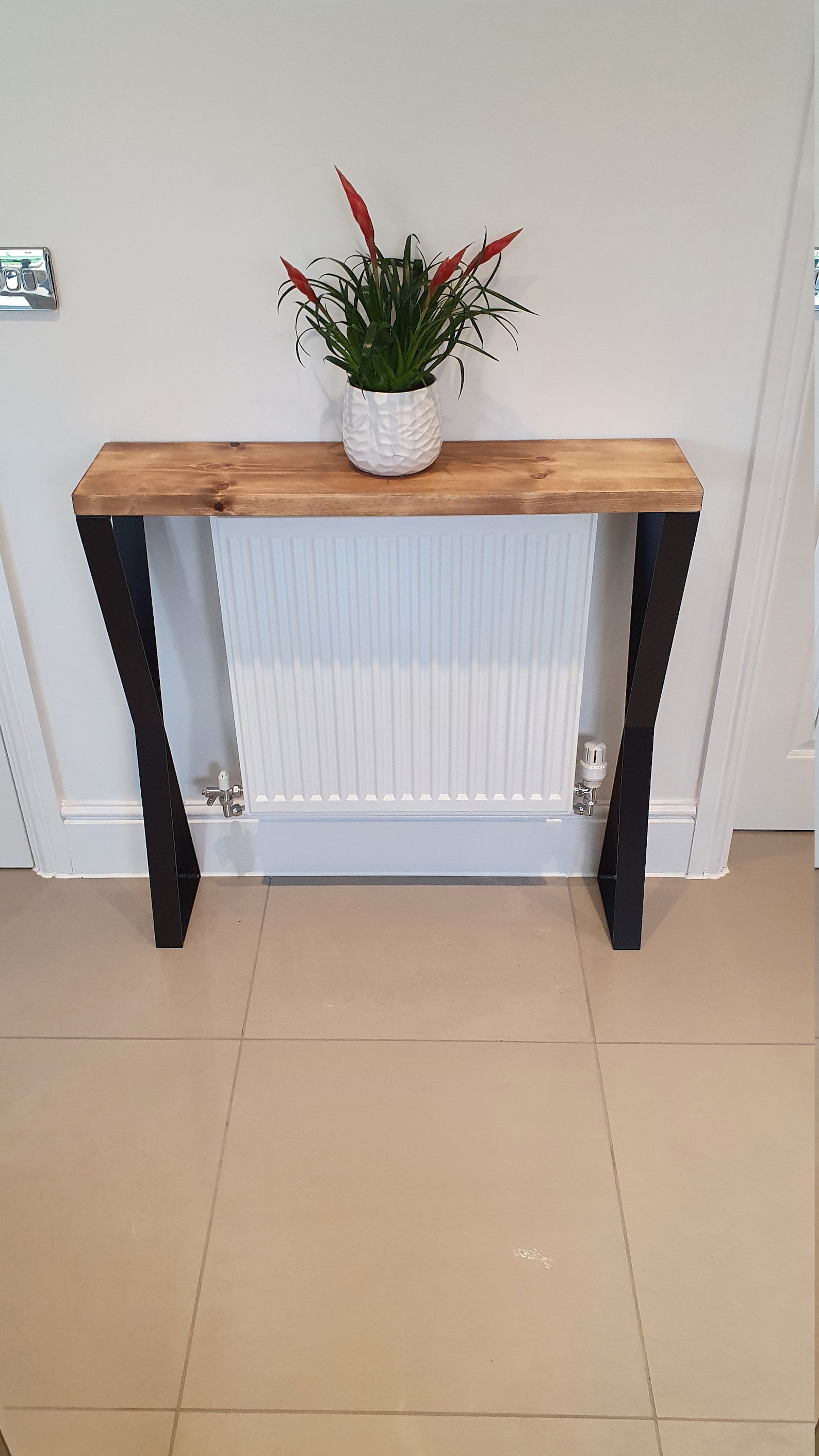Light Oak Console Table Hallway Table Entryway Table with Etsy