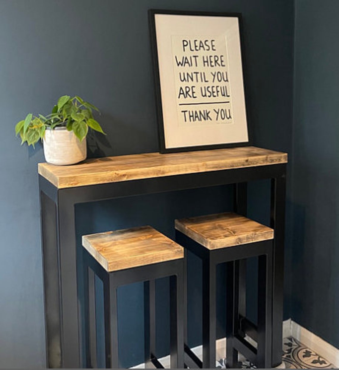 Breakfast Bar & Stool Frames Including Wooden Tops Etsy