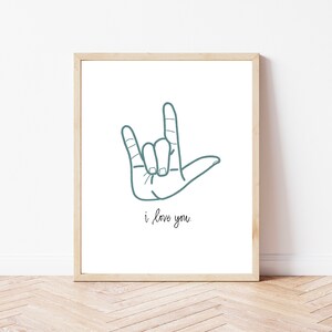 Sign Language I Love You Digital Print