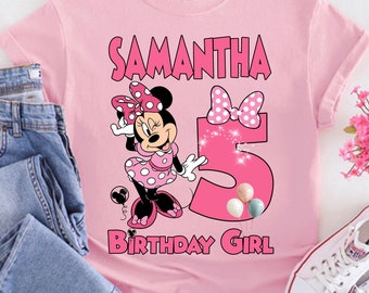 Personalized Minnie Mouse Birthday Shirt, Disney Outfit  P174