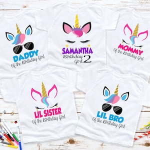 Unicorn Birthday Girl Shirt: Personalized Party Tee