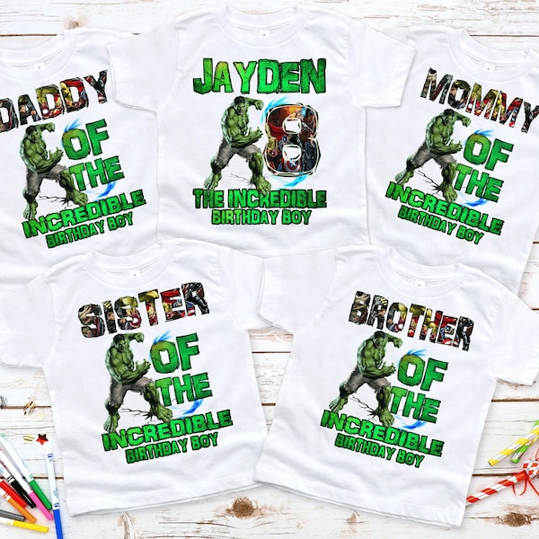 Hulk Shirt, Hulk Birthday Party Shirt, Birthday Hulk, Matching Family T-Shirt, Hulk Family Shirts, Hulk Custom Shirt, Personalized Shirt P27