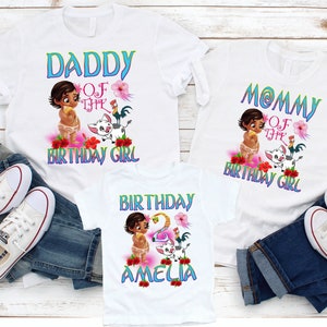 Personalized Moana Birthday Family Shirts: Matching Apparel