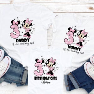 Minnie Birthday Shirt, Custom Minnie Mouse Shirt, Birthday Shirt for Girl, Custom Birthday Shirt, Personalized Shirt, Disney Outfit P190