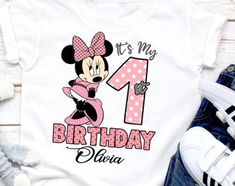 Minnie Mouse Birthday Girl Outfit, Minnie Shirt, Minnie Mouse Shirt, Birthday Gift, Personalized Birthday Shirt, Custom Birthday Shirts P96