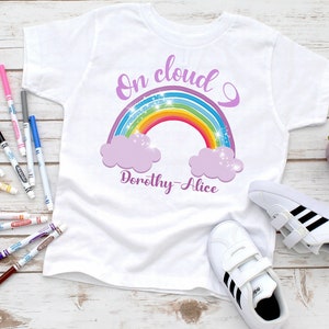 On Cloud Birthday Shirt, On Cloud Birthday T-shirts, Birthday Girl Outfit, Customized, Personalized Birthday Outfit, Outfit, Tee, Girl, P191