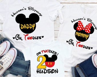 Mickey Mouse 2nd Birthday Shirt: Custom Family Matching Tee