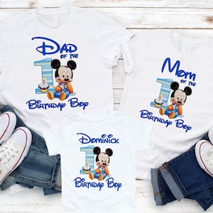 Mickey Birthday Shirt, 1st Birthday Mickey Mouse Party Shirt, Mickey Birthday Shirt, Custom Birthday Gift, Personalized Birthday Shirt P83
