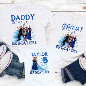 Frozen Birthday Shirt, Frozen Family T-shirts, Birthday Girl, Frozen, Elsa, Ana, Customized,Personalized Birthday Outfit,Outfit,Tee,Girl,P90