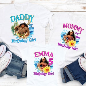 Personalized Moana Birthday T-Shirt: Family Matching Apparel