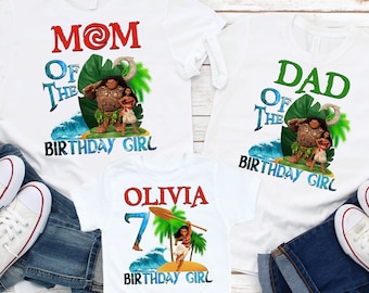 Personalized Moana Birthday Shirt: Family Matching Outfit