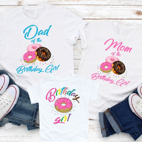 Donut Birthday Shirt, Donut Family T-shirts, Birthday Girl, Donut Matching Family Shirts, Customized, Personalized Birthday Girl Outfit P100