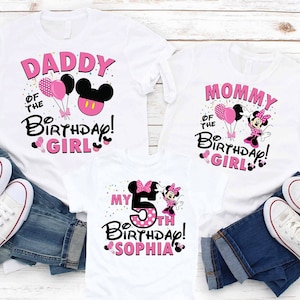 Minnie Birthday Shirt, Custom Minnie Mouse Shirt, Birthday Shirt for Girl, Custom Birthday Shirt, Personalized Shirt, Disney Outfit P142