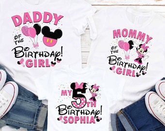 Minnie Birthday Shirt, Custom Minnie Mouse Shirt, Birthday Shirt for Girl, Custom Birthday Shirt, Personalized Shirt, Disney Outfit P142
