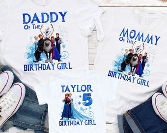 Personalized Frozen Birthday Shirt, Family Matching Tees P90