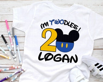 I'm Twodles 2nd Birthday Shirt: Mickey Mouse, Custom Name
