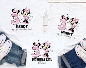 Camiseta personalizada de Minnie Mouse para niña, atuendo Disney P190