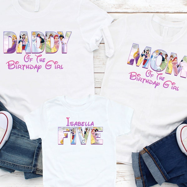 Birthday Princess Shirt, Disney Birthday Shirt, Disney Princess Shirt, Disney Birthday Party Shirt, Disney Gift, Birthday Girl Shirt P144