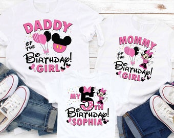 Chemise anniversaire Minnie, chemise Minnie Mouse personnalisée, chemise anniversaire pour fille, chemise anniversaire personnalisée, chemise personnalisée, tenue Disney P142
