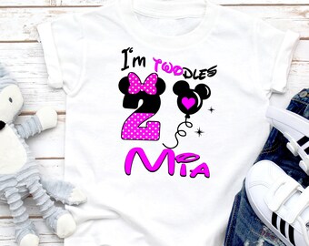 I’m Twodles 2nd Birthday Shirt: Mickey Mouse, Custom Name