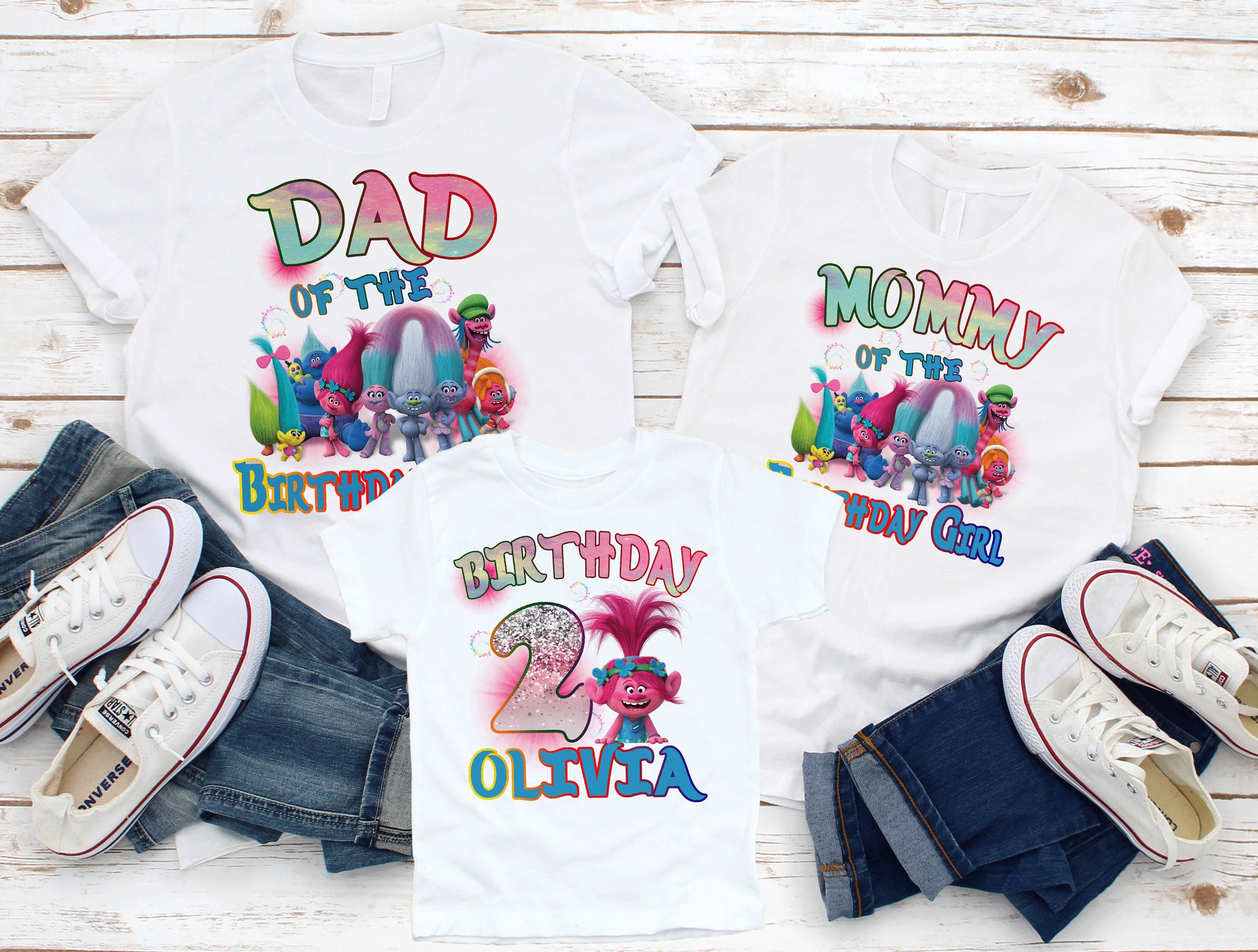 Etsy trolls birthday outfit hot sale