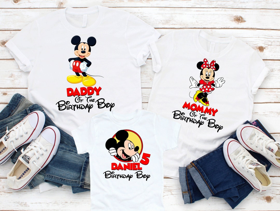 Camisetas de cumpleaños de mickey mouse hotsell