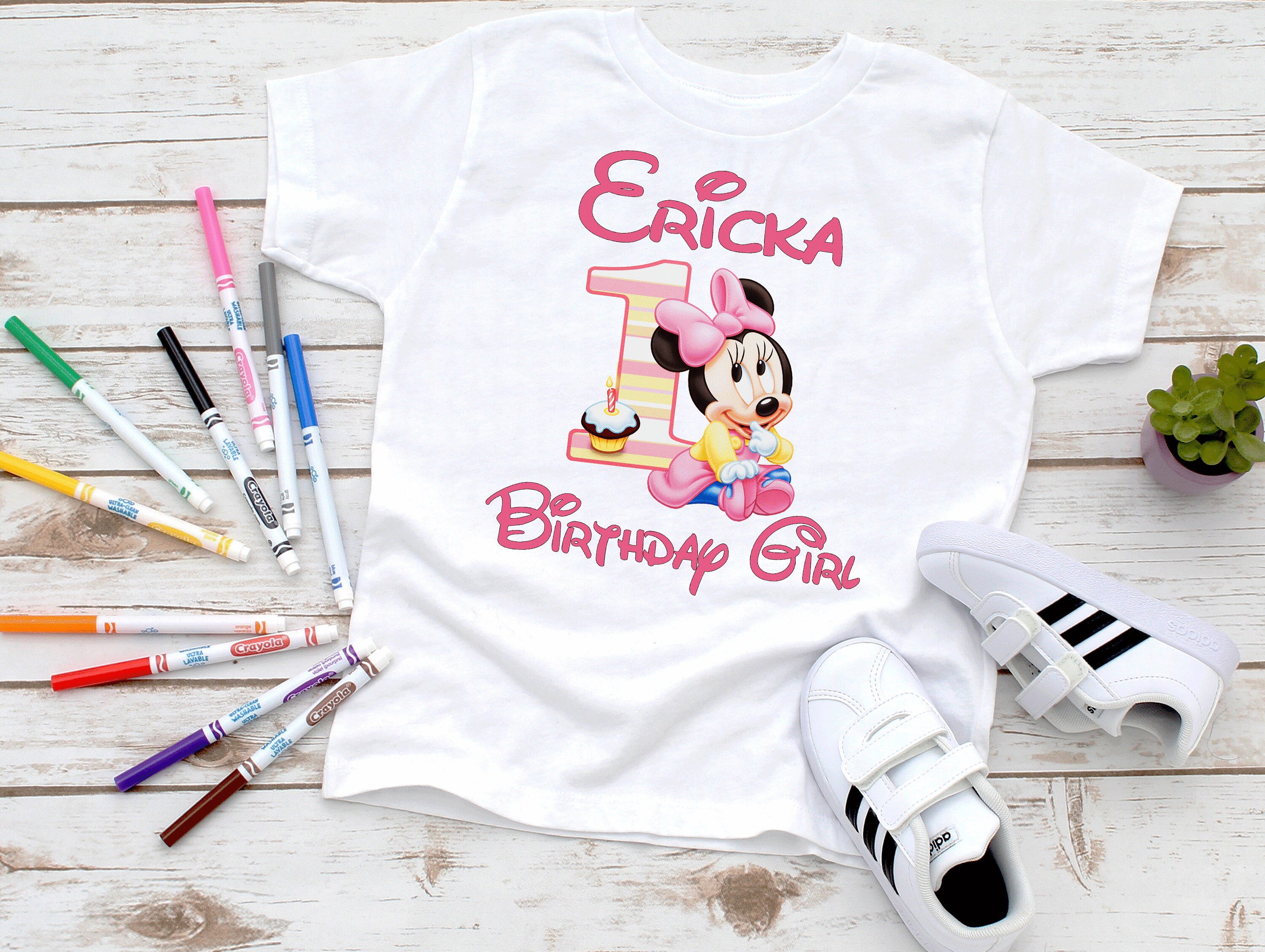 1st Birthday Minnie Mouse Party Shirt Custom Minnie Mouse Shirt