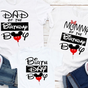 Mickey Mouse Birthday Boy Shirt, Disney Birthday Party, Custom Birthday Gift, Disneyland Birthday Trip, Birthday Boy, Custom Bday Gift P130
