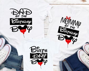 Mickey Mouse Birthday Boy Shirt, Disney Family Matching Outfits P130