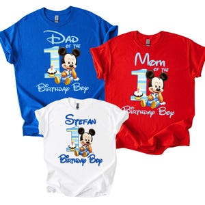 Mickey 1st Birthday Shirt, Kundenspezifische Familien-Matching-Party P83
