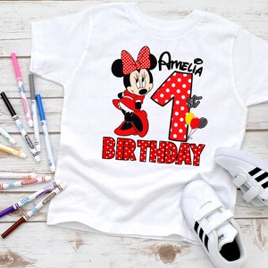 Custom Minnie Mouse Birthday Shirt, Disney Outfit P143 image 2