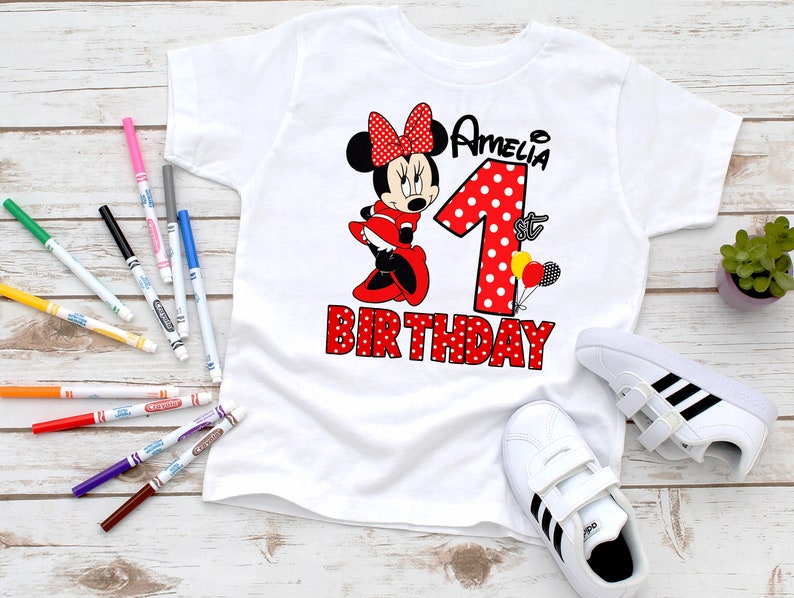 Custom Minnie Mouse Birthday Shirt, Disney Outfit P143 image 2