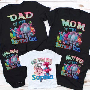 Trolls Birthday Shirts, Trolls Family Shirts, Family Matching Shirt, Troll Birthday Outfit, Trolls Shirt, Family Matching Birthday Shirt P36