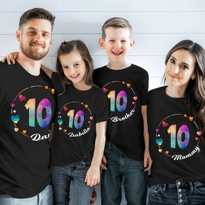 Customizable Birthday Girl Shirt, Custom Kids Name With Age Birthday Shirt, Birthday Gift, Customized  Birthday Shirt, Custom Birthday Gift