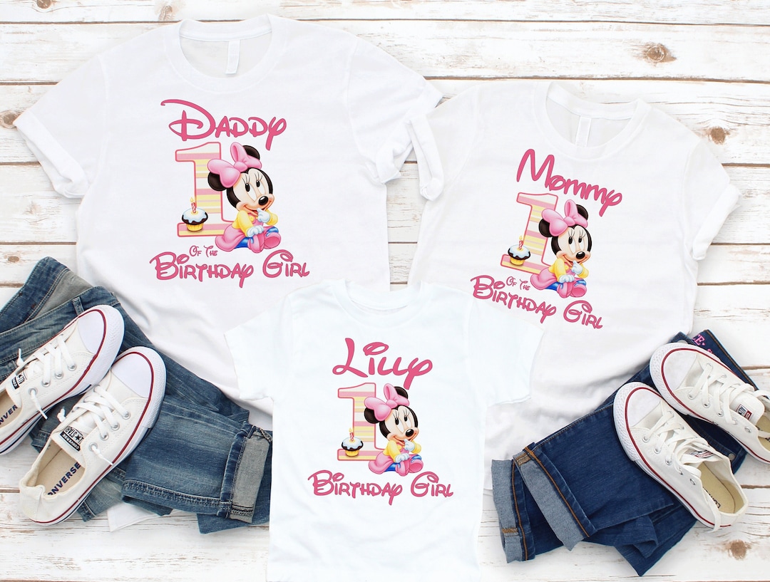 Buy Minnie Mouse Birthday Girl Shirt, Disney Birthday Party, 1st Birthday  Gift, Disneyland Birthday Trip, Birthday Princess, Custom Bday Giftp83