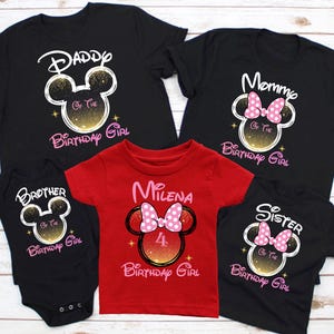 Minnie Birthday Shirt, Custom Minnie Mouse Shirt, Birthday Shirt for Girl, Custom Birthday Shirt, Personalized Shirt, Disney Outfit P181