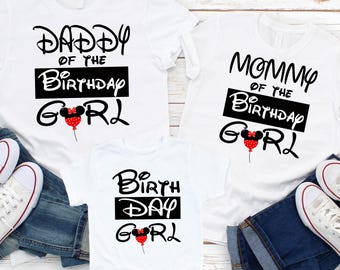Minnie Mouse Birthday Girl Shirt, Disney Family Matching Outfit