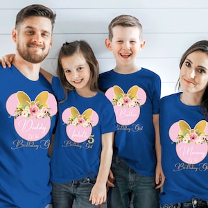 Koszulka urodzinowa Minnie, spersonalizowana koszulka z Myszką Minnie, koszulka urodzinowa dla dziewczynki, spersonalizowana koszulka urodzinowa, spersonalizowana koszulka, strój Disney P145