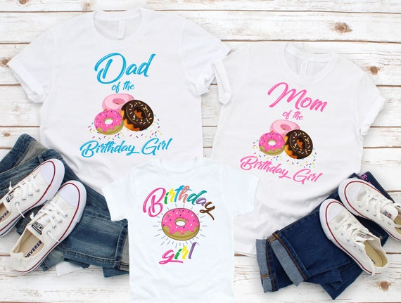 Donut Birthday Girl Shirt: Matching Family T-Shirts P100
