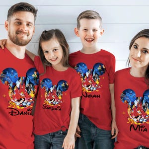 Disney Family Vacation, Disney Family Outfit, Custom Disney Shirts, Matching Family Disney Shirts, Personalized Disney Family T-shirts P119
