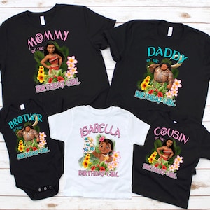 Personalized Moana Birthday Shirt: Family Matching Apparel  P30.5