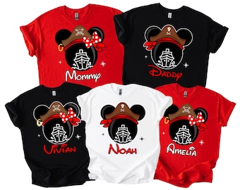 Custom Disney Cruise Pirate Birthday Shirts, Family Vacation Tees P70