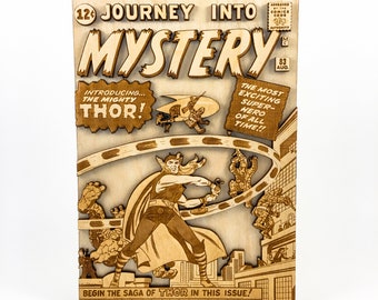 Thor Journey Into Mystery 83: 3D houten stripboekomslag