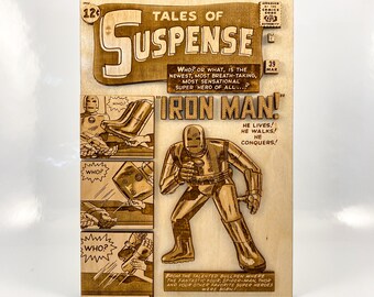 Iron Man houten stripkunst: Tales of Suspense #39