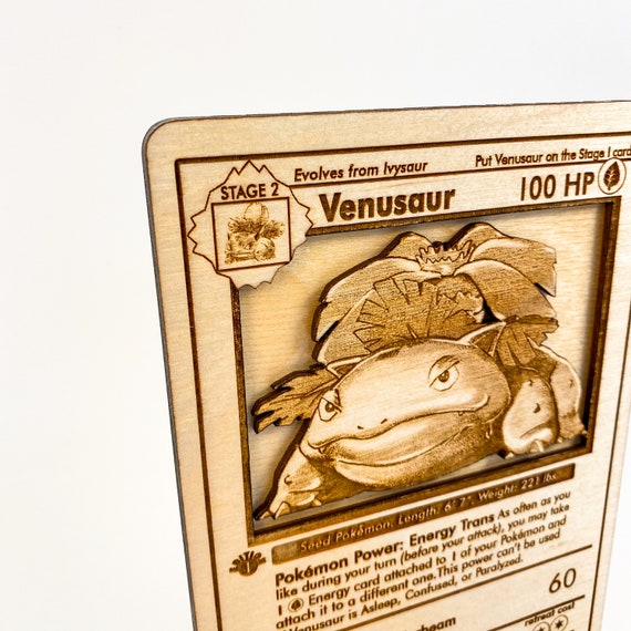 Venusaur 3D Wooden Pokemon Card | Wooden 3D Laser Engraved | Pokemon Gift -  Etsy