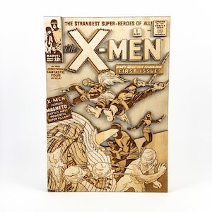 X-Men #1: 3D Wooden Silver Age Comic Book Cover