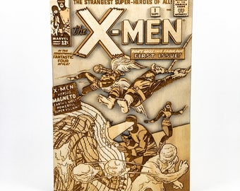 X-Men #1: 3D Wooden Silver Age Comic Book Cover