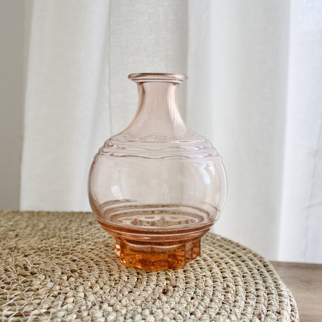 Vintage Orange Coloured Glass Vase / Ornament Etsy